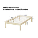 Artiss Bed Frame Single Size Wooden Base Mattress Platform Timber Pine BRUNO-2