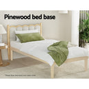Artiss Bed Frame Single Size Wooden Base Mattress Platform Timber Pine BRUNO-4