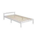 Artiss Bed Frame Single Size Wooden White LEXI-8