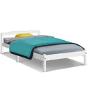 Artiss Bed Frame Single Size Wooden White LEXI-1