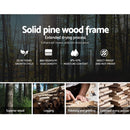 Artiss Bed Frame Single Size Wooden White LEXI-4