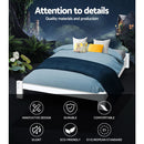 Artiss Bed Frame Double Size Wooden White JADE-3