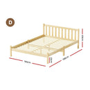 Artiss Bed Frame Double Size Wooden Oak SOFIE-3