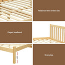 Artiss Bed Frame Double Size Wooden Oak SOFIE-7