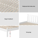 Artiss Double Full Size Wooden Bed Frame SOFIE Pine Timber Mattress Base Bedroom-7