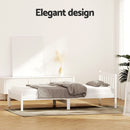 Artiss Bed Frame King Single Size Wooden White SOFIE-6