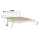Artiss Bed Frame Queen Size Wooden White SOFIE-2
