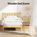 Artiss Bed Frame Single Size Wooden Oak SOFIE-5