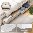 Artiss Bed Frame Double Size Wooden Platform with 2 Storage Drawers White RIO-3