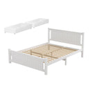 Artiss Bed Frame Double Size Wooden Platform with 2 Storage Drawers White RIO-8