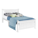 King Single Wooden Bed Frame - White-8