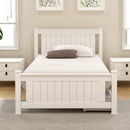 Artiss Bed Frame King Single Size Wooden Platform with 2 Storage Drawers White RIO-7
