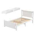 Artiss Bed Frame King Single Size Wooden Platform with 2 Storage Drawers White RIO-8