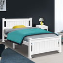 Single Size Wooden Bed Frame - White-8