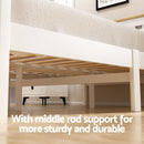 Artiss Bed Frame Single Size Wooden Platform with 2 Storage Drawers White PONY-4