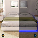 Artiss Double Bed Frame with 16Colour Led Light Wooden Platform Bed Base DAYGLOW-5