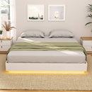 Artiss Double Bed Frame with 16Colour Led Light Wooden Platform Bed Base DAYGLOW-7