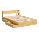 Artiss Bed Frame Double Size with Charging Ports and 2 Drawers AURA-2