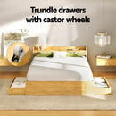 Artiss Bed Frame Double Size with Charging Ports and 2 Drawers AURA-6