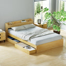 Artiss Bed Frame Double Size with Charging Ports and 2 Drawers AURA-1
