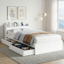 Artiss Bed Frame King Single Size with Charging Ports and 2 Drawers AURA-1