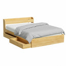 Artiss Bed Frame Queen Size with Charging Ports and 2 Drawers AURA-4