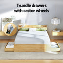 Artiss Bed Frame Queen Size with Charging Ports and 2 Drawers AURA-8