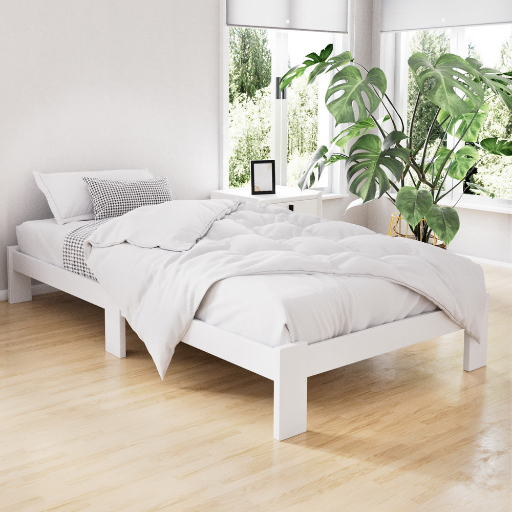Artiss Bed Frame King Single Size Wooden Mattress Base Timber Platform JADE