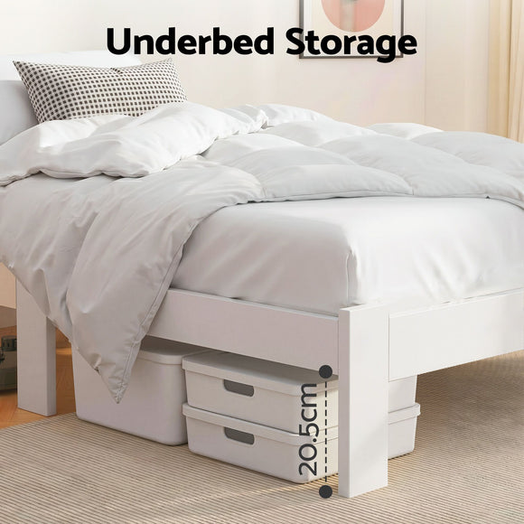 Artiss Bed Frame Single Wooden Bed Base Frame Size JADE Timber Mattress Platform
