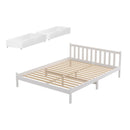 Artiss Bed Frame Double Size Wooden Platform with 2 Storage Drawers White SOFIE-2