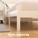 Artiss Bed Frame King Single Size Wooden Platform with 2 Storage Drawers White-5
