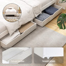 Artiss Bed Frame King Single Size Wooden Platform with 2 Storage Drawers White-3