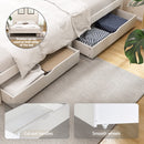 Artiss Bed Frame Queen Size Wooden Platform with 2 Storage Drawers White-3