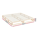 Artiss Bed Frame King Size Wooden Base Mattress Platform Timber Pine KALAM-2