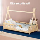 Artiss Bed Frame Wooden Kids House Frames Oak PUAH-5