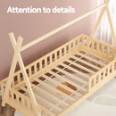Artiss Bed Frame Wooden Kids House Frames Oak PUAH-6