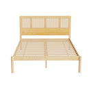 Artiss Bed Frame Double Size Rattan Wooden RITA-3