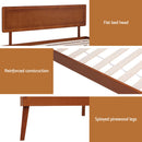 Artiss Bed Frame Queen Size Wooden Bed Base Walnut SPLAY-6