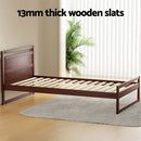 Artiss Bed Frame King Single Size Wooden Walnut WITTON-5
