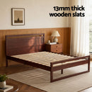 Artiss Bed Frame Queen Size Wooden Walnut WITTON-7