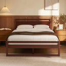 Artiss Bed Frame Queen Size Wooden Walnut WITTON-9