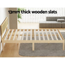 Artiss Bed Frame Double Size Wooden Base Mattress Platform Timber Pine YUMI-5