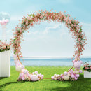 2M Round Backdrop Stand Wedding Background Decoration Party Flower Balloon Display-7