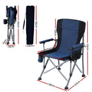 Weisshorn Camping Chair Folding Outdoor Portable Seat Lightweight Beach Picnic Fishing Capacity 120KG Navy Blue-3