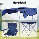 Weisshorn Camping Chair With Canopy Folding Outdoor Portable Seat Lightweight Beach Picnic Fishing Capacity 120KG Navy Blue-8
