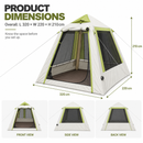 Weisshorn Inflatable Mesh Gazebo Tent, Air-Frame with Extendable Canopy-8