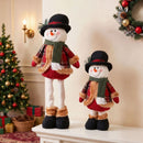 Jingle Jollys Christmas Snowman Ornament 40-56cm Telescopic Tabletop Decoration Doll, Adjustable Length For Tabletop, Window, Mantel, Indoor Holiday Decor-8