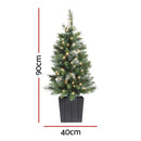 Jingle Jollys Christmas Tree 90cm Potted Xmas Tree Party Decorations-2