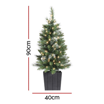 Jingle Jollys Christmas Tree 90cm Potted Xmas Tree Party Decorations - 0
