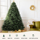 Jingle Jollys Christmas Tree 2.4M Xmas Tree Decorations Green 1500 Tips-4